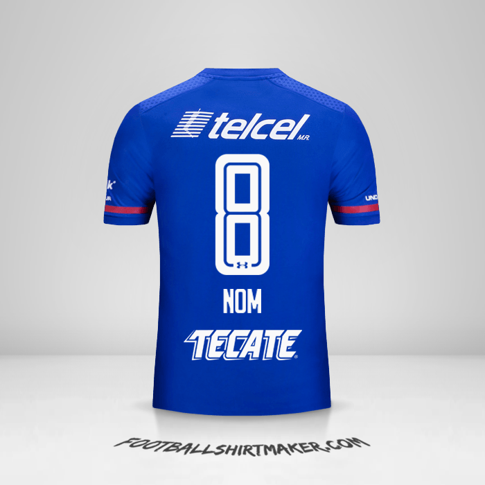 Maillot Cruz Azul 2017/18 -  nom - 8