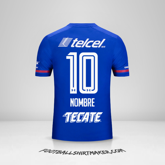 Jersey Cruz Azul 2017/18 -  nombre - 10