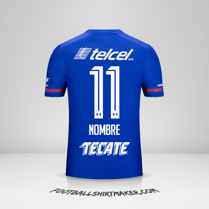 Jersey Cruz Azul 2017/18 -  nombre - 11