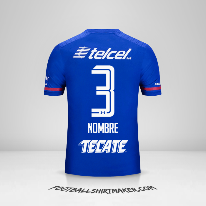 Jersey Cruz Azul 2017/18 -  nombre - 3