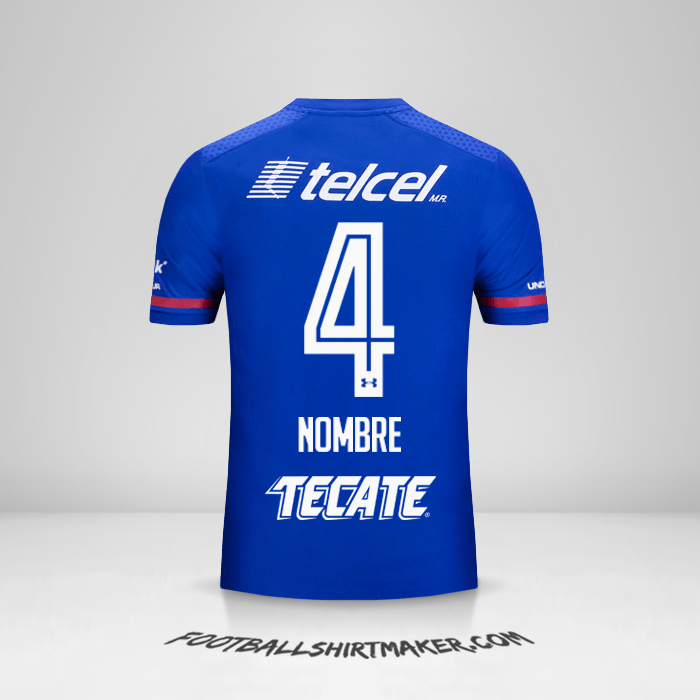 Jersey Cruz Azul 2017/18 -  nombre - 4