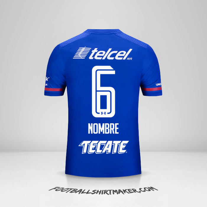 Jersey Cruz Azul 2017/18 -  nombre - 6