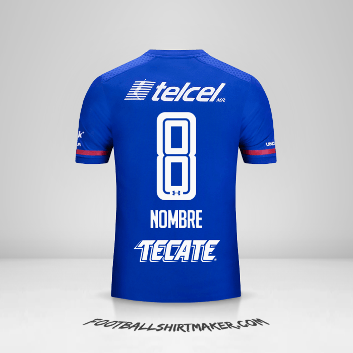 Jersey Cruz Azul 2017/18 -  nombre - 8