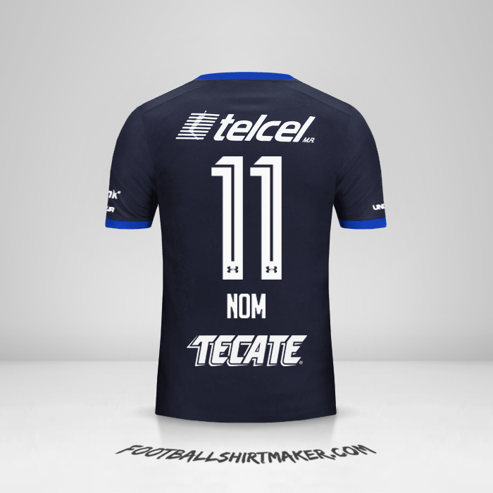 Maillot Cruz Azul 2017/18 Troisième -  nom - 11