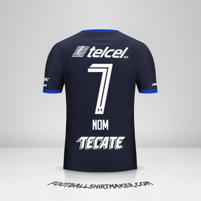 Maillot Cruz Azul 2017/18 Troisième -  nom - 7
