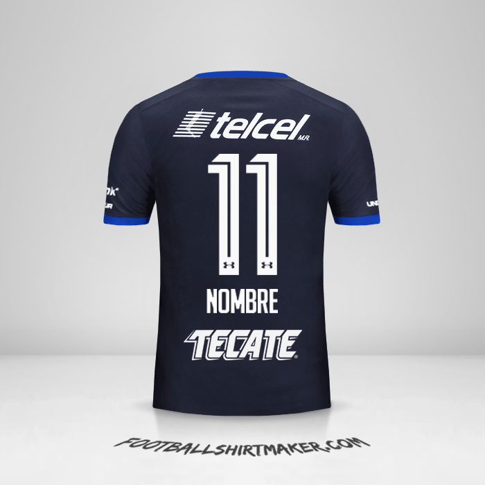 Jersey Cruz Azul 2017/18 Tercera -  nombre - 11