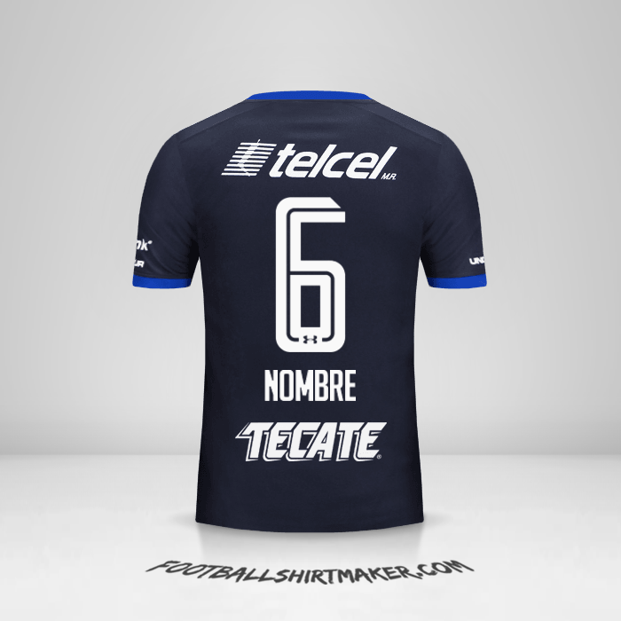 Camiseta Cruz Azul 2017/18 Tercera -  nombre - 6