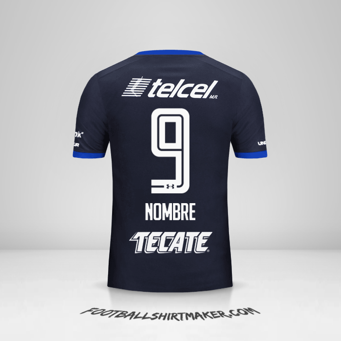 Camiseta Cruz Azul 2017/18 Tercera -  nombre - 9