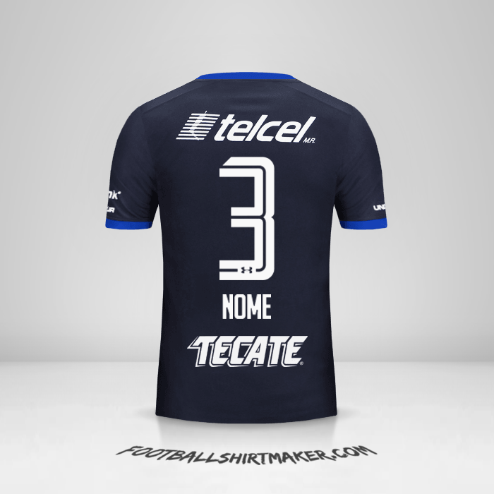 Camisola Cruz Azul 2017/18 Terceira -  nome - 3
