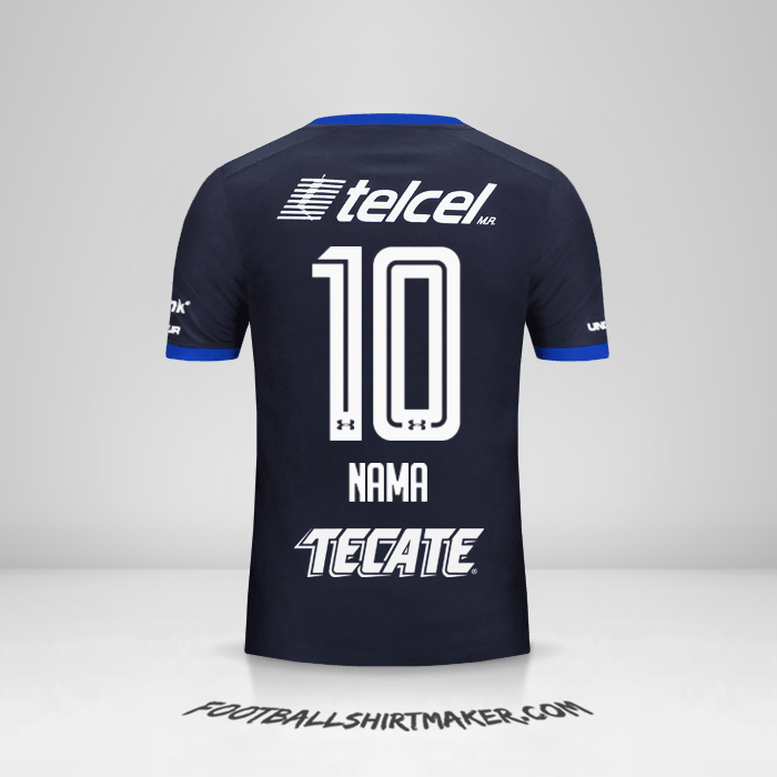 Jersey Cruz Azul 2017/18 Ketiga -  nama - 10