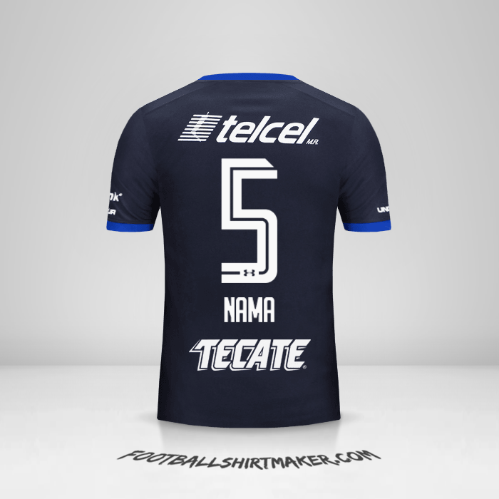 Jersey Cruz Azul 2017/18 Ketiga -  nama - 5