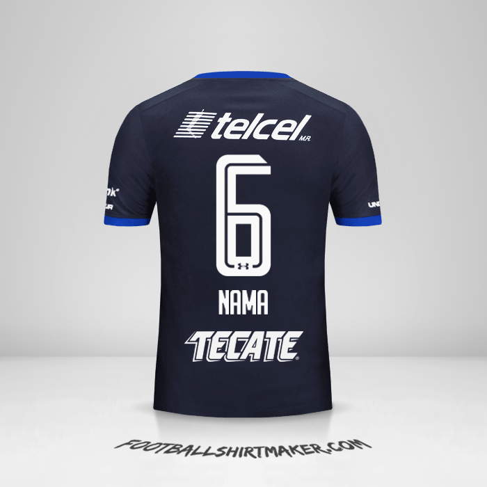 Jersey Cruz Azul 2017/18 Ketiga -  nama - 6