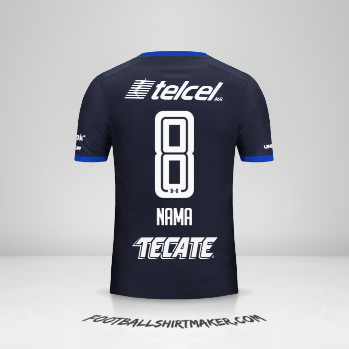 Jersey Cruz Azul 2017/18 Ketiga -  nama - 8