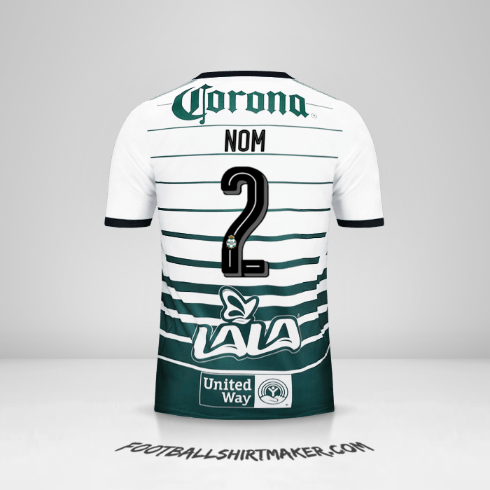 Maillot Santos Laguna 2017/18 -  nom - 2