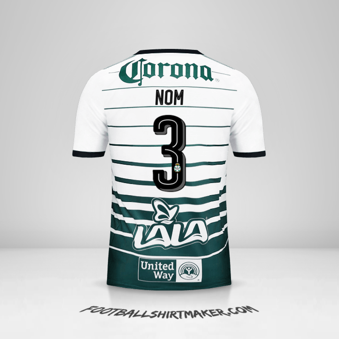Maillot Santos Laguna 2017/18 -  nom - 3