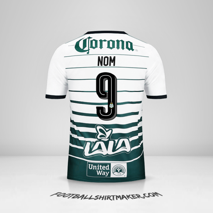 Maillot Santos Laguna 2017/18 -  nom - 9