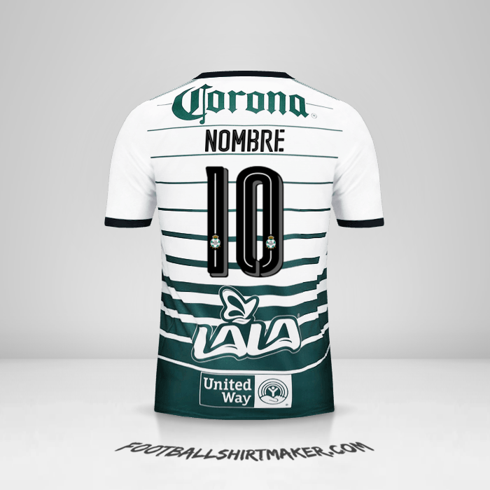 Camiseta Santos Laguna 2017/18 -  nombre - 10
