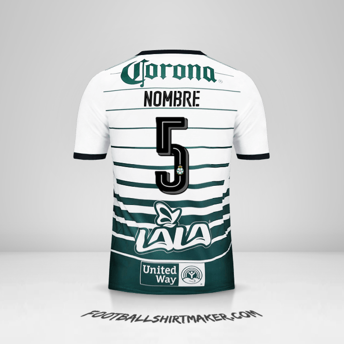 Jersey Santos Laguna 2017/18 -  nombre - 5