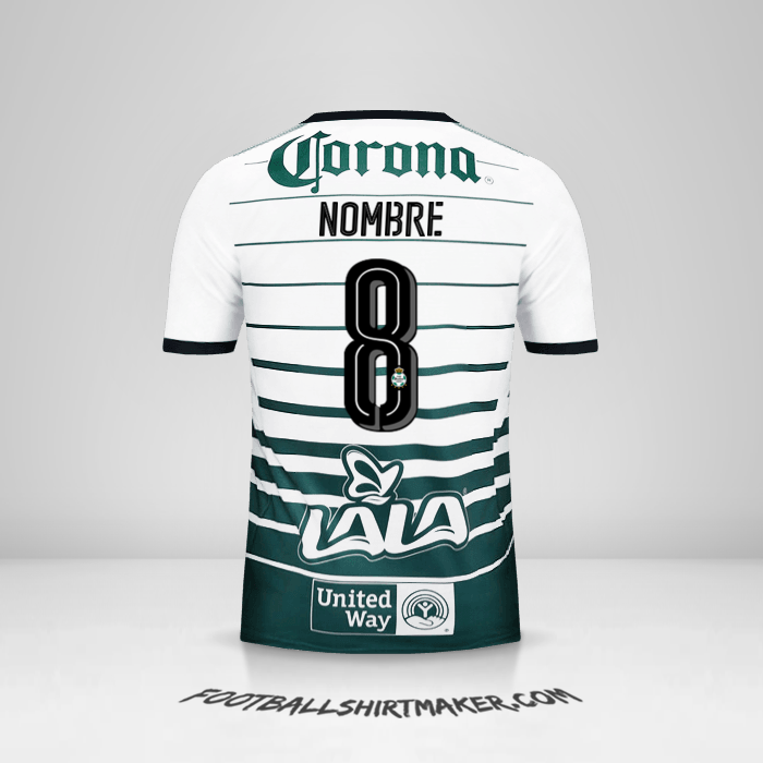 Camiseta Santos Laguna 2017/18 -  nombre - 8