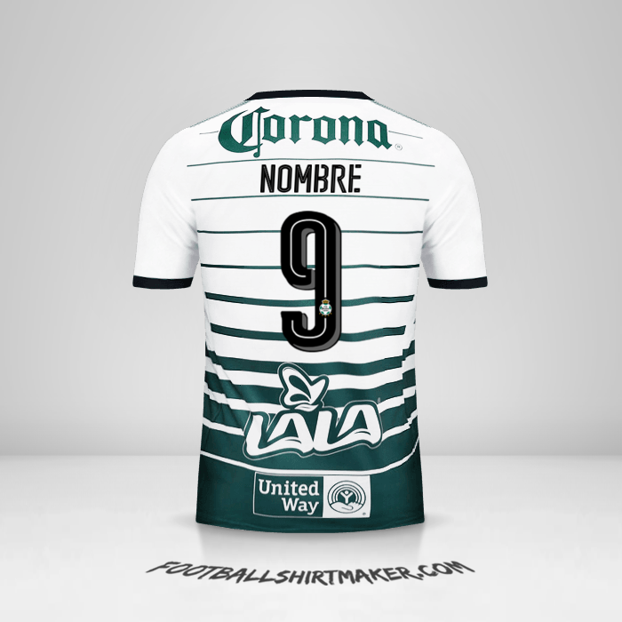 Jersey Santos Laguna 2017/18 -  nombre - 9