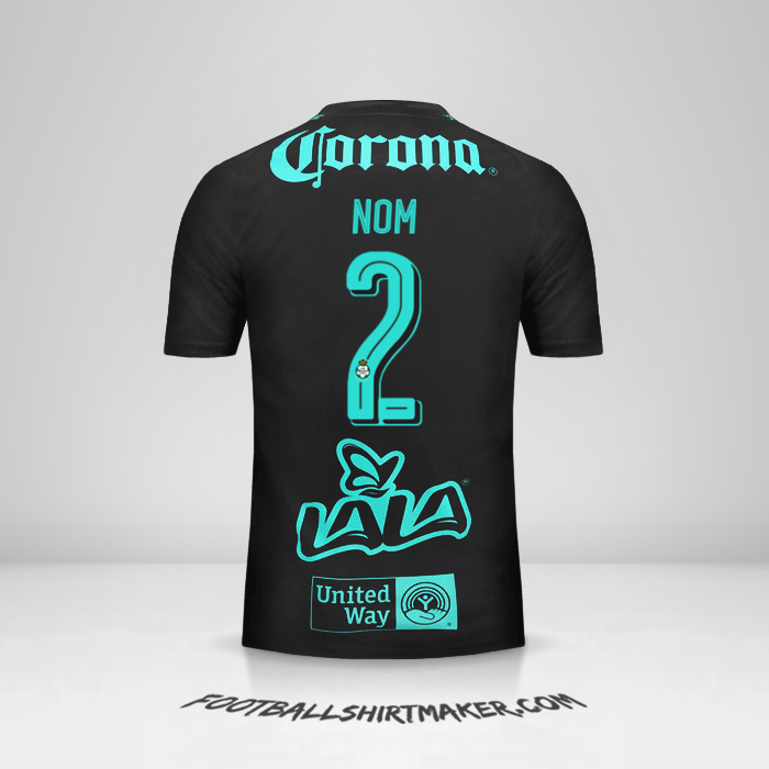 Maillot Santos Laguna 2017/18 Extérieur -  nom - 2