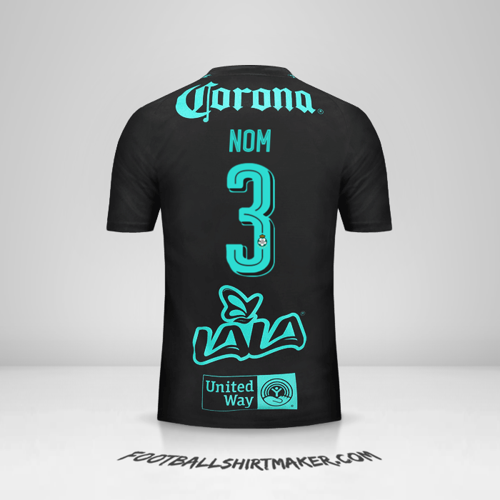 Maillot Santos Laguna 2017/18 Extérieur -  nom - 3