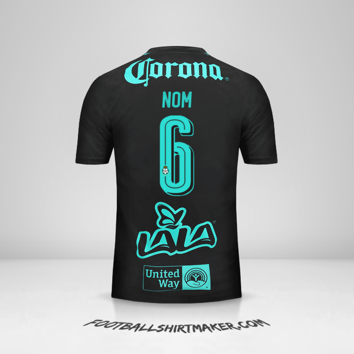 Maillot Santos Laguna 2017/18 Extérieur -  nom - 6