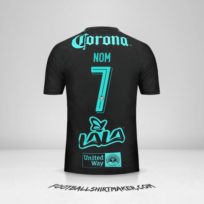 Maillot Santos Laguna 2017/18 Extérieur -  nom - 7