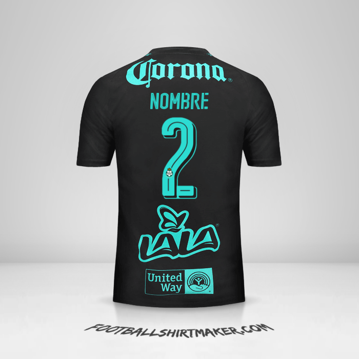 Jersey Santos Laguna 2017/18 Visita -  nombre - 2