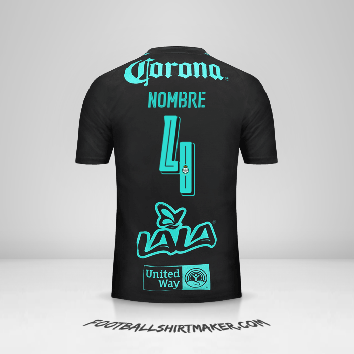 Jersey Santos Laguna 2017/18 Visita -  nombre - 4