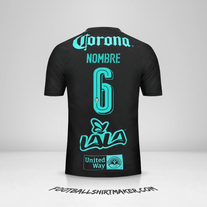 Jersey Santos Laguna 2017/18 Visita -  nombre - 6