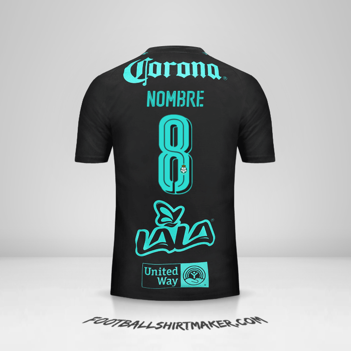 Jersey Santos Laguna 2017/18 Visita -  nombre - 8