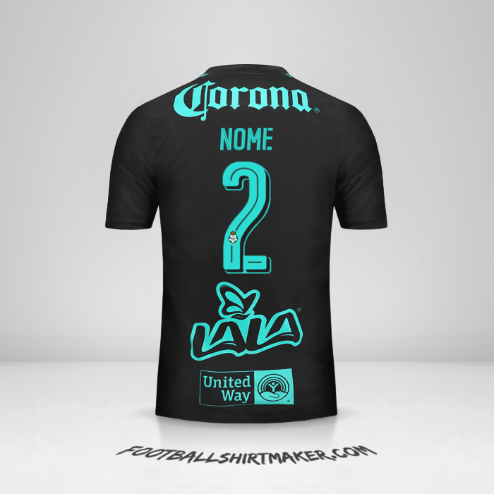 Camisa Santos Laguna 2017/18 Alternativa -  nome - 2