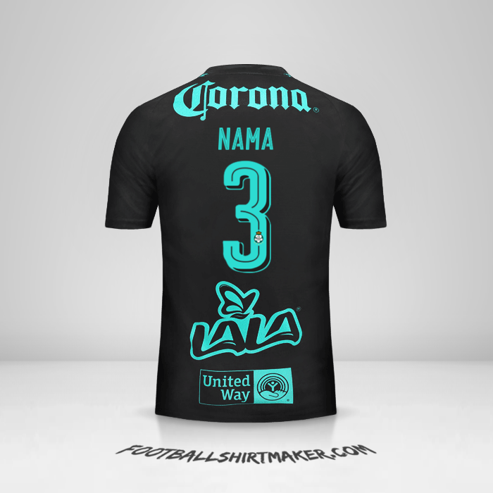 Jersey Santos Laguna 2017/18 Alternatif -  nama - 3