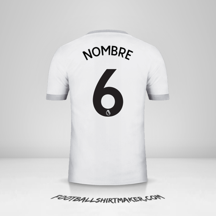Jersey Manchester United 2017/18 Tercera -  nombre - 6