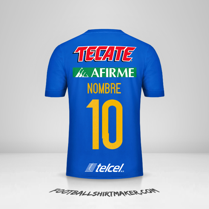 Camiseta Tigres UANL 2017/18 Visita -  nombre - 10