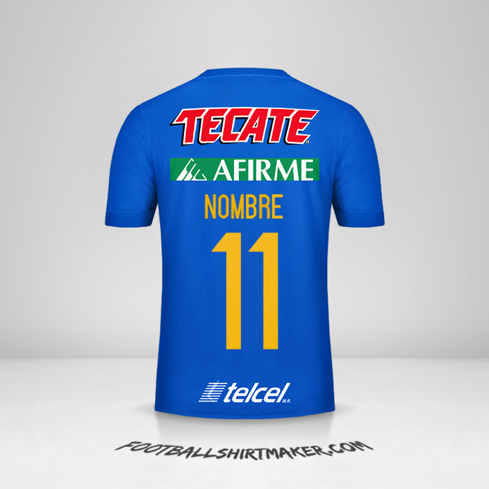 Jersey Tigres UANL 2017/18 Visita -  nombre - 11