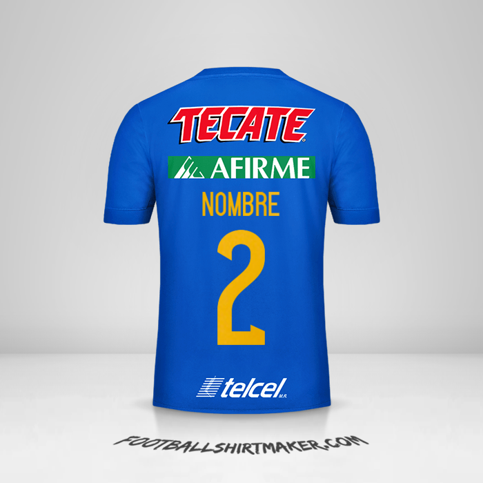 Jersey Tigres UANL 2017/18 Visita -  nombre - 2