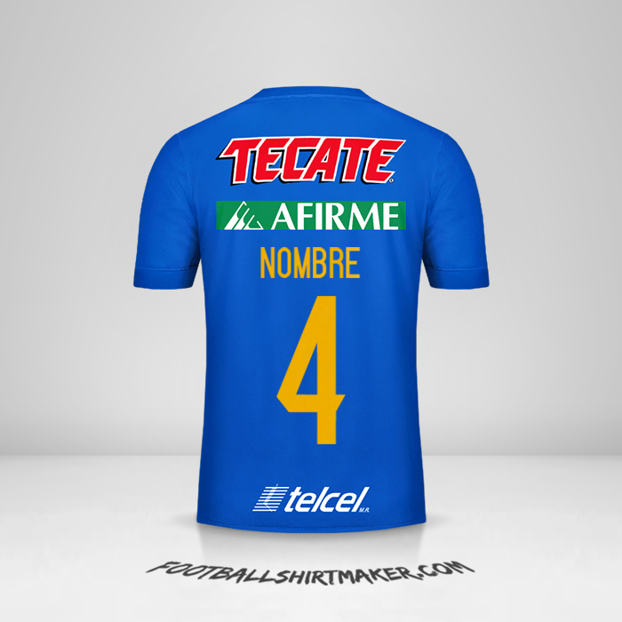 Jersey Tigres UANL 2017/18 Visita -  nombre - 4