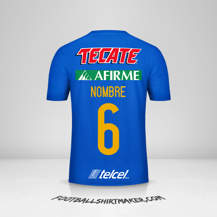 Jersey Tigres UANL 2017/18 Visita -  nombre - 6