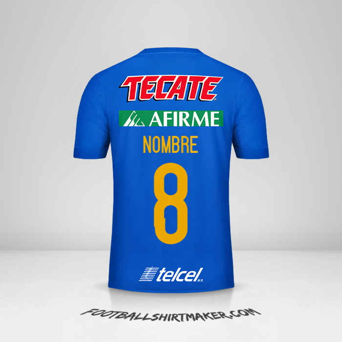 Jersey Tigres UANL 2017/18 Visita -  nombre - 8