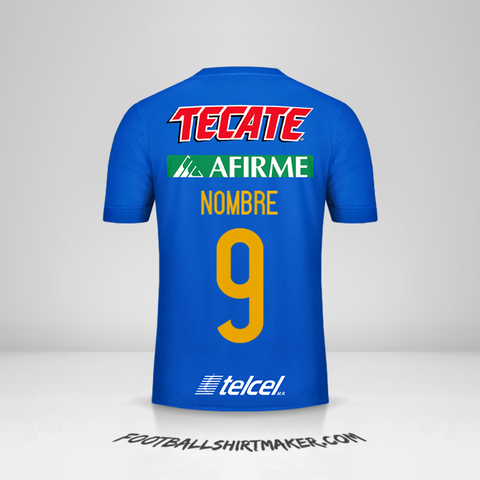 Jersey Tigres UANL 2017/18 Visita -  nombre - 9