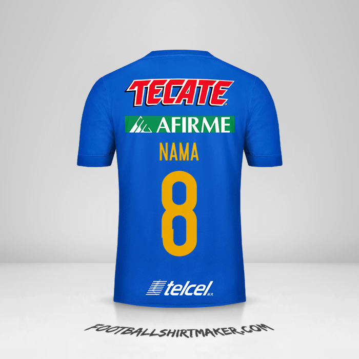 Jersey Tigres UANL 2017/18 Alternatif -  nama - 8