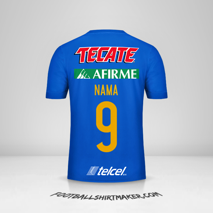Jersey Tigres UANL 2017/18 Alternatif -  nama - 9