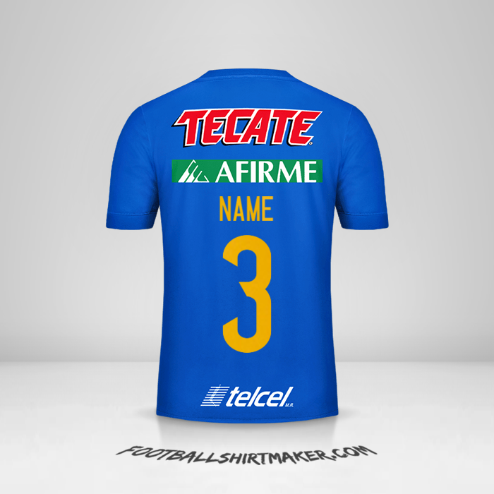 Jersey Tigres UANL 2017/18 Away -  name - 3
