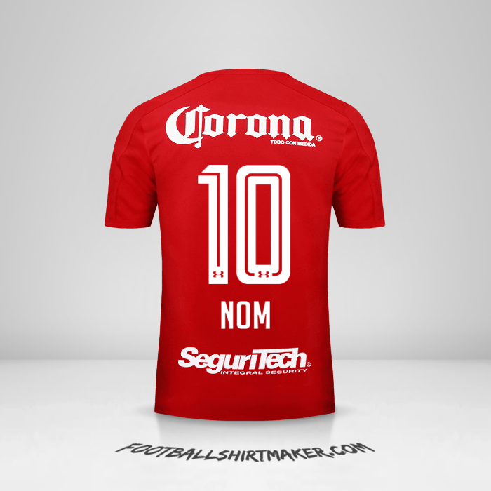 Maillot Toluca FC 2017/18 -  nom - 10