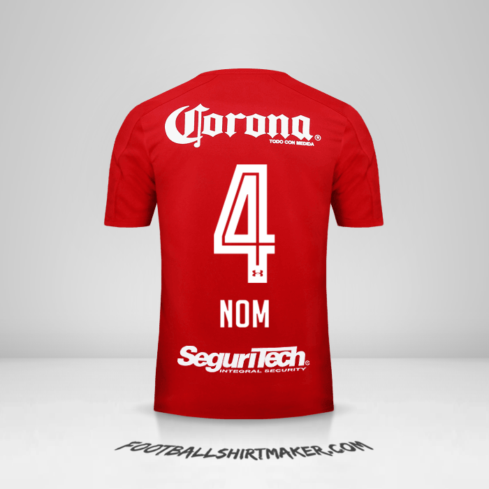 Maillot Toluca FC 2017/18 -  nom - 4