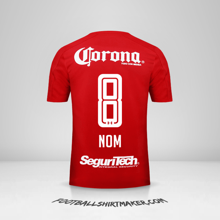 Maillot Toluca FC 2017/18 -  nom - 8