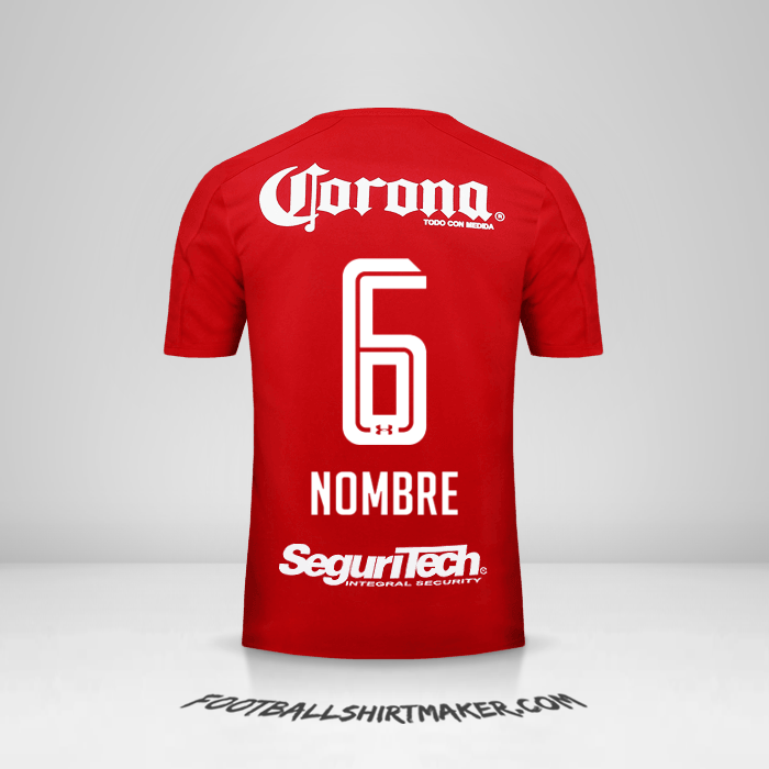 Jersey Toluca FC 2017/18 -  nombre - 6