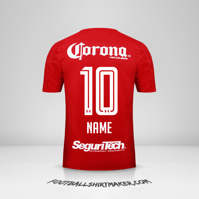 Jersey Toluca FC 2017/18 -  name - 10